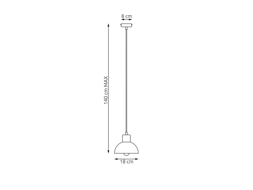 Lampa wisząca SECO 1 BL