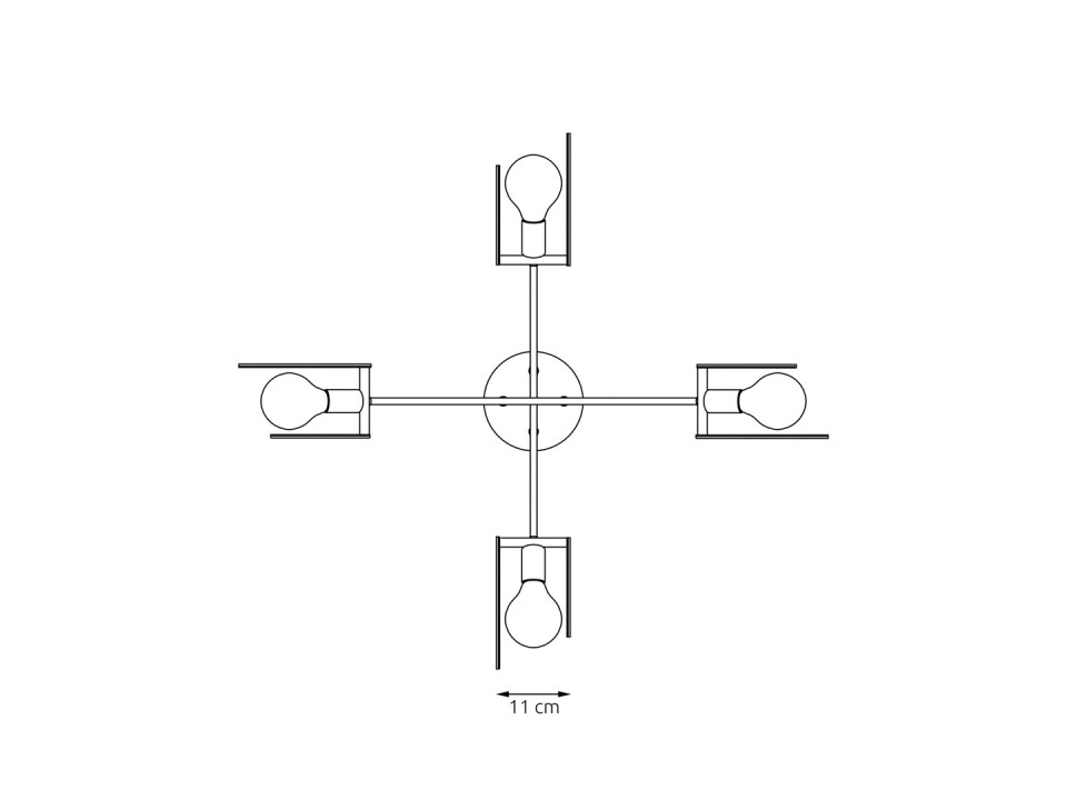 Lampa wisząca SKIVA 4 BL