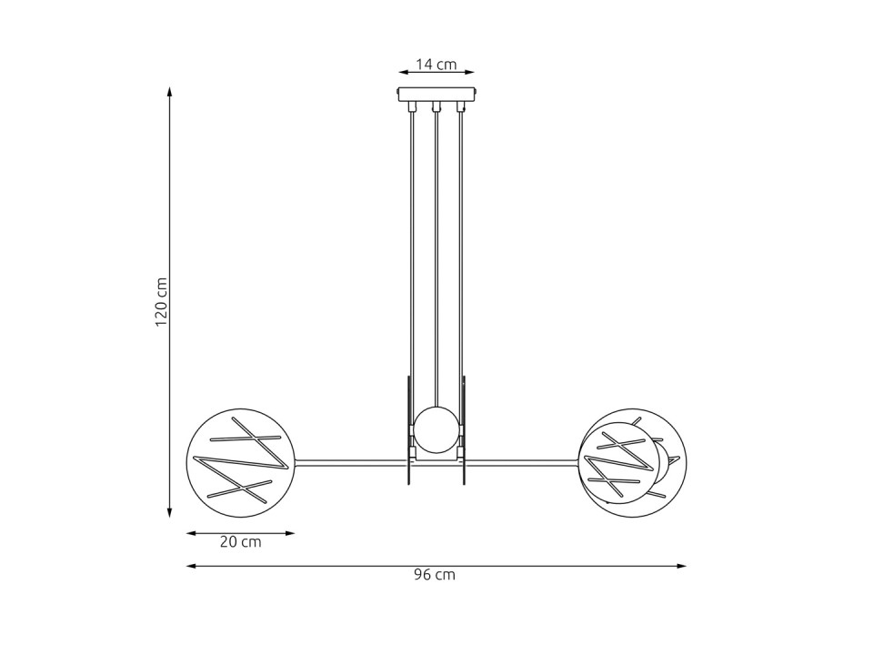 Lampa wisząca XOTIC 4 BL