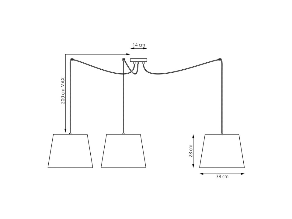 Lampa wisząca ASCOT 3 MIX