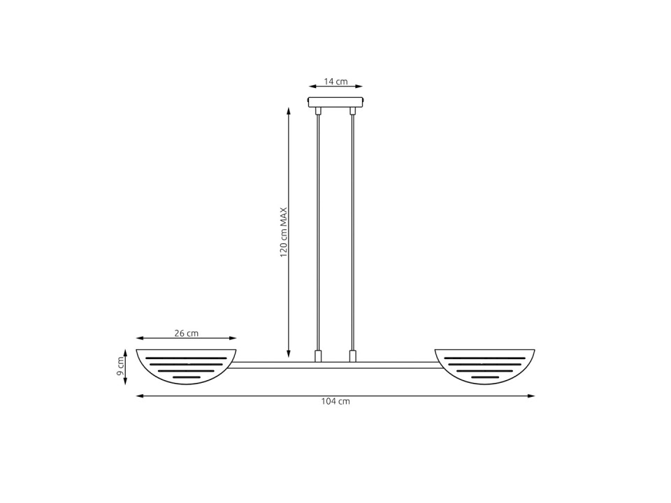 Lampa wisząca SABER 2 BL