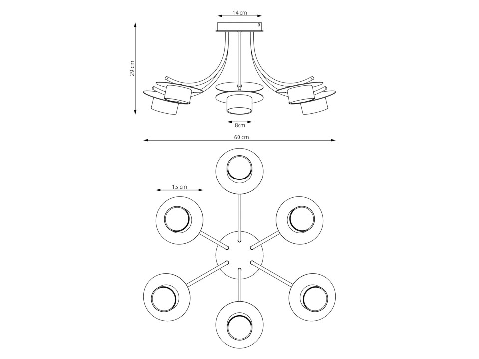 Lampa wisząca ENSO 6 BL