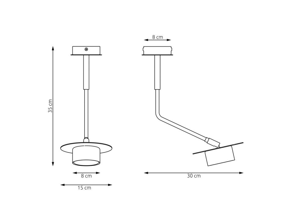 Lampa wisząca MIZU 1 BL