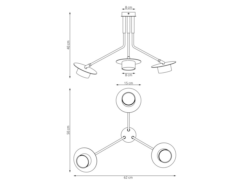 Lampa wisząca MIZU 3 BL