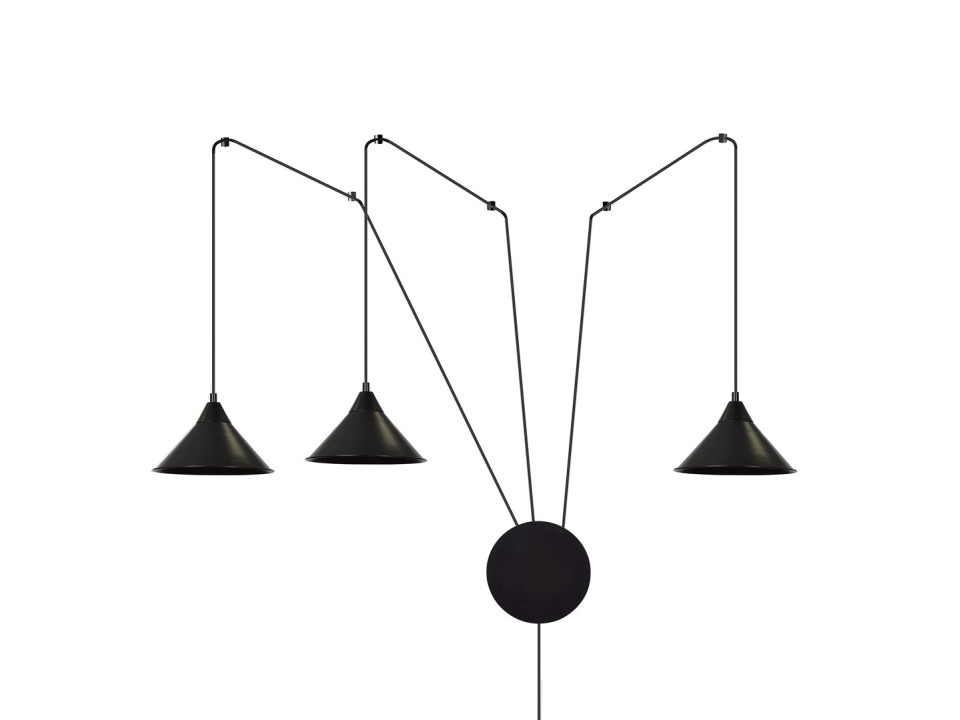 Lampa wisząca ABRAMO 3 BLACK