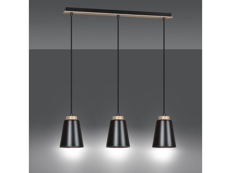 Lampa wisząca BOLERO 3 BLACK