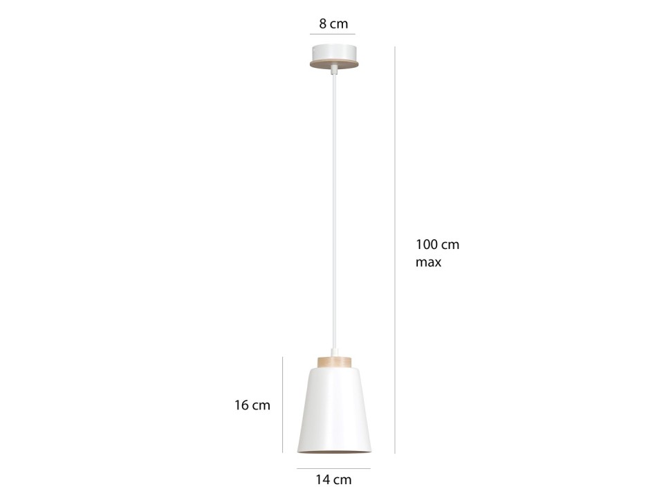 Lampa wisząca BOLERO 1 WHITE