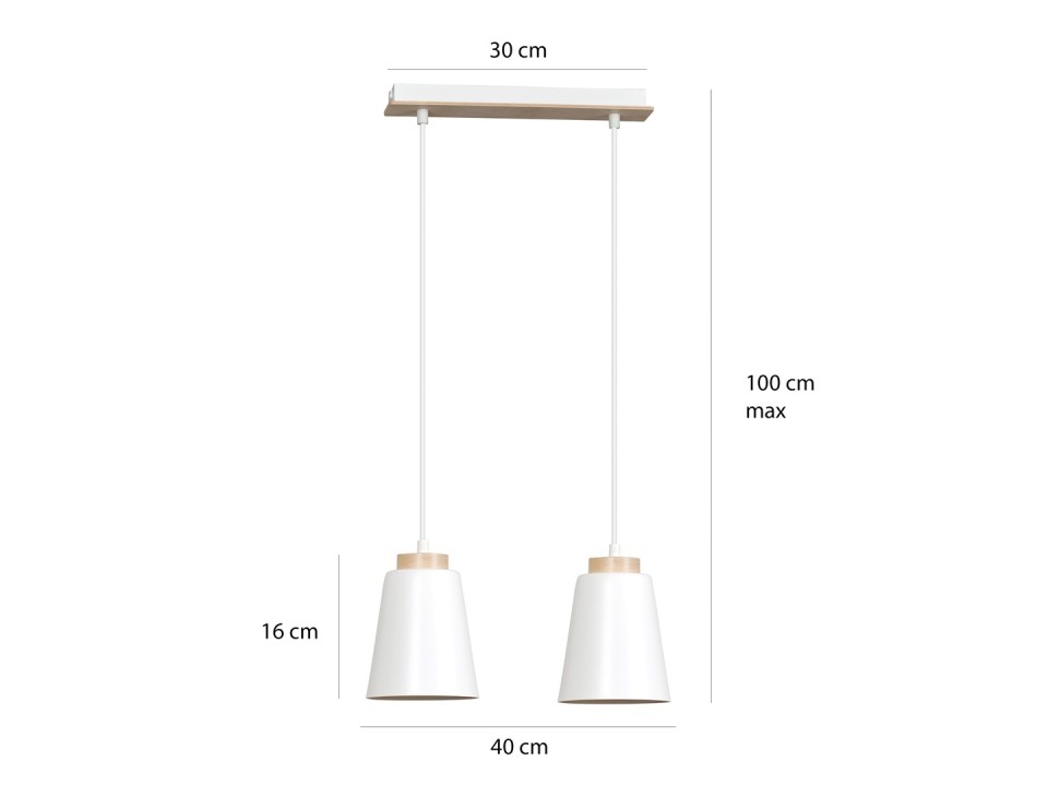 Lampa wisząca BOLERO 2 WHITE