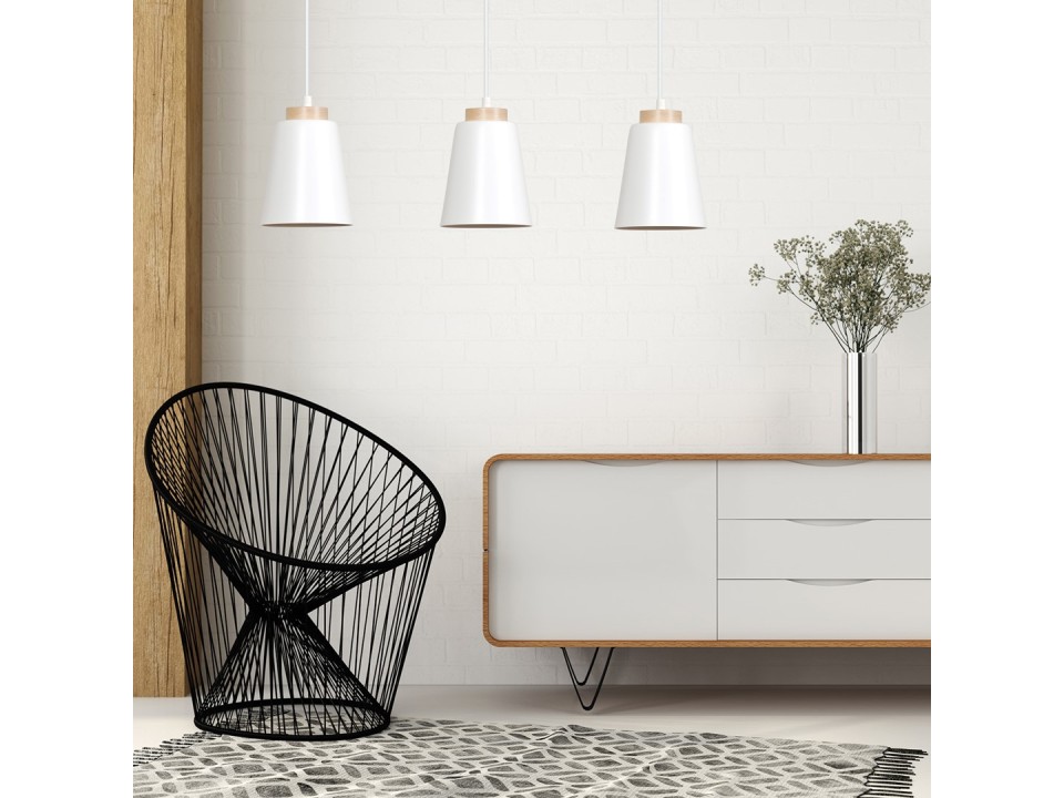 Lampa wisząca BOLERO 3 WHITE