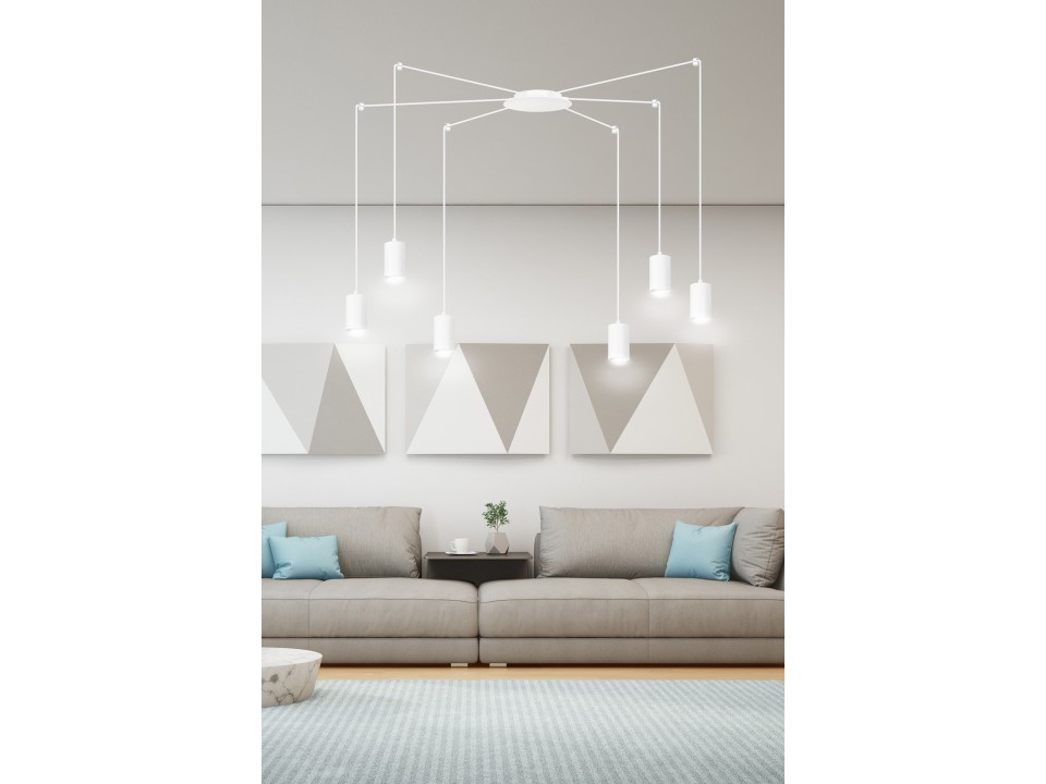 Lampa wisząca TRAKER 6 WH/WHITE