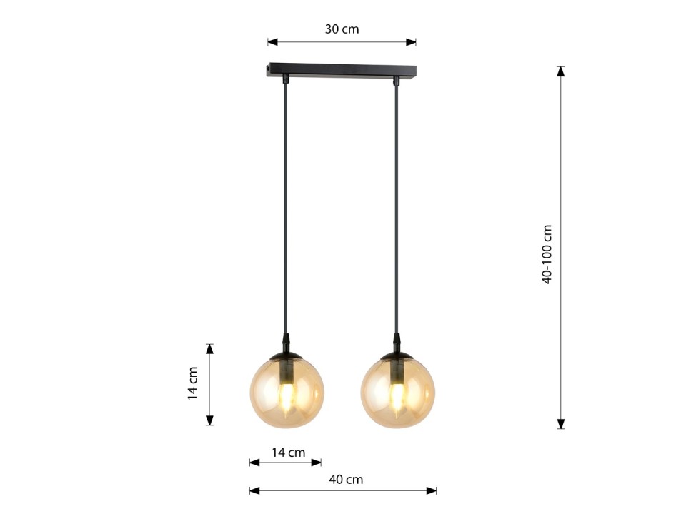 Lampa wisząca COSMO 2 BL MIODOWY