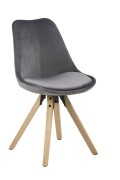 Krzesło Dima VIC dark grey/wood - ACTONA