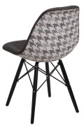 Krzesło P016W Pattern szar-pepitka/black - d2design