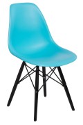 Krzesło P016W PP ocean blue/black - d2design