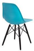 Krzesło P016W PP ocean blue/black - d2design