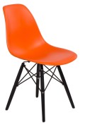Krzesło P016W PP pomarańcz/black - d2design