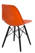 Krzesło P016W PP pomarańcz/black - d2design