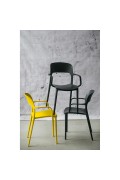 Krzesło z podłokietnikami Flexi czarne - Intesi