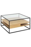 Stolik kawowy Randolf szkło/dąb - ACTONA