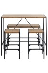 Zestaw Bahamas stół barowy i hokery dąb rustykalny - ACTONA