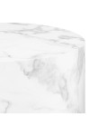 Zestaw 2 stolików Dice okrągłe marmur biały - ACTONA