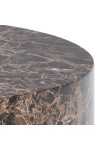 Zestaw 2 stolików Dice okrągłe marmur brązowy - ACTONA