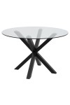 Stół Heaven 119 cm okragły czarny/ transparentny - ACTONA