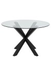 Stół Heaven 119 cm okragły czarny/ transparentny - ACTONA