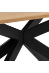 Stół Irwine 200x100cm dąb/czarny - ACTONA