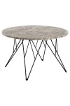 Stolik kawowy Prunus 80cm marmur szary/ czarny - ACTONA