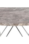 Stolik kawowy Prunus 80cm marmur szary/ chrom - ACTONA