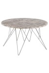 Stolik kawowy Prunus 80cm marmur szary/ chrom - ACTONA