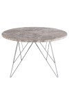 Stolik kawowy Prunus 80cm marmur szary/ chrom - ACTONA