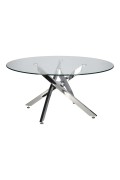 Stolik kawowy Amber 90cm transparentny/ chrom - Intesi