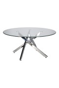 Stolik kawowy Amber 90cm transparentny/ chrom - Intesi