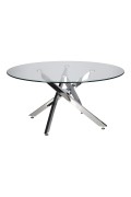 Stolik kawowy Amber 90cm transparentny/ chrom - Intesi