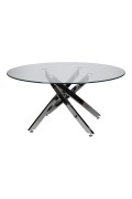 Stolik kawowy Amber 90cm transparentny/ chrom - Intesi