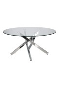 Stolik kawowy Amber 90cm transparentny/ chrom - Intesi