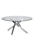Stolik kawowy Amber 90cm transparentny/ chrom - Intesi