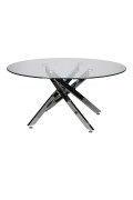 Stolik kawowy Amber 90cm transparentny/ chrom - Intesi