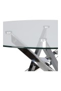 Stolik kawowy Amber 90cm transparentny/ chrom - Intesi