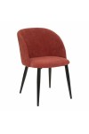 Fotel Celeste terracotta/czarne nogi - Nordivo