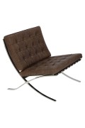 Fotel BA1 brązowy ciemny vintage - d2design