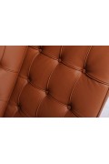 Sofa BA2 2 osobowa, jasny brąz skóra naturalna - d2design