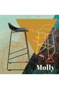 Krzesło barowe Molly czarne High - Intesi