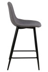 Stołek barowy Wilma szary jasny/czarny - ACTONA