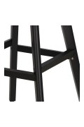Stołek barowy Norden wood black high PP szary - Intesi
