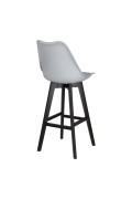 Stołek barowy Norden wood black high PP szary - Intesi