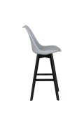 Stołek barowy Norden wood black high PP szary - Intesi