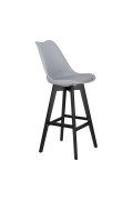 Stołek barowy Norden wood black high PP szary - Intesi
